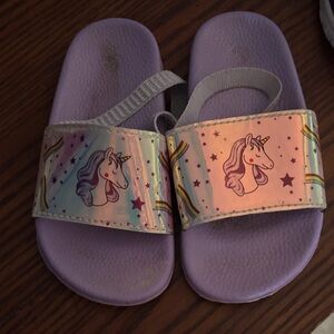 Unicorn Kids Slide Sandals - Purple